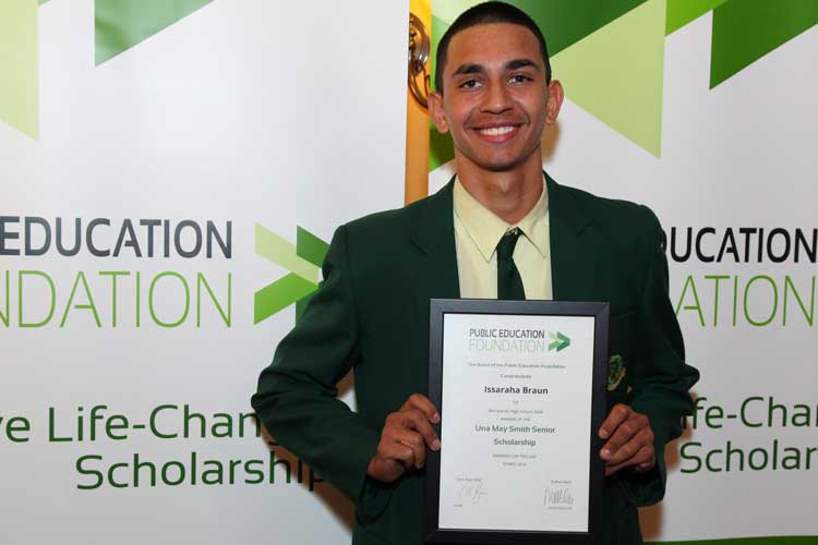 Public Education Foundation scholarship recipient Issaraha Braun