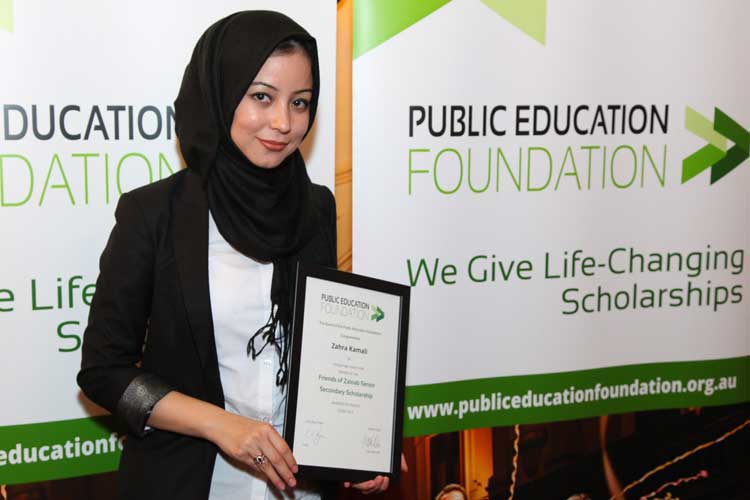 Public Education Foundation scholarship recipient Zahra Kamali